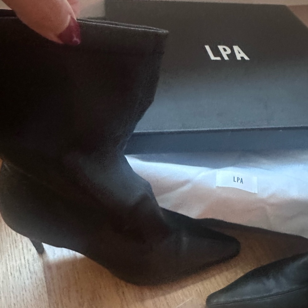 LPA Black Heeled Boots for Women
